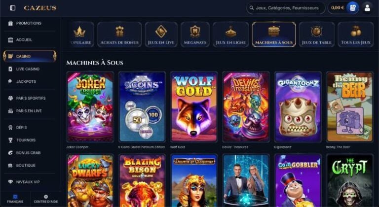 Découvrez L'Experience de Cazeus Casino En Ligne, Fiable et Garanti en France - aperçu