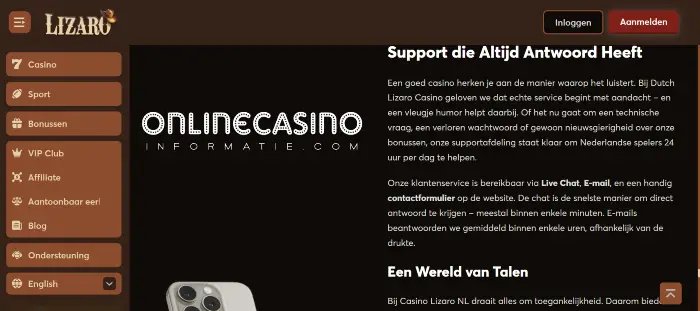 Explore lizaro casino login